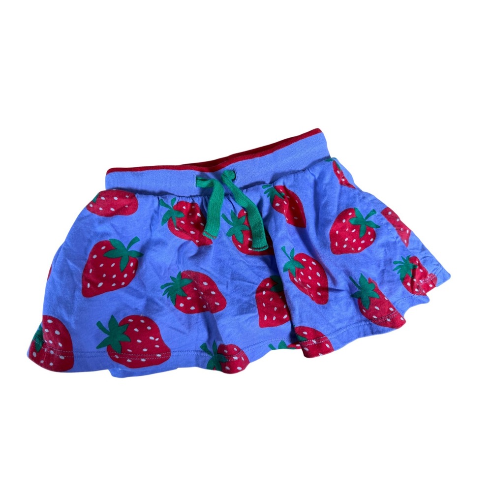 Mini Boden Girls Purple Strawberry Print Skort Jersey Cotton Shorts 2-3Y